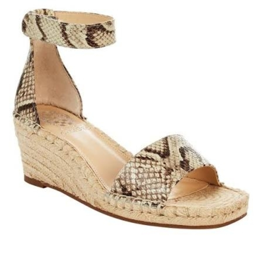 Vince Camuto Jesla Snakeskin Espadrille Wedges